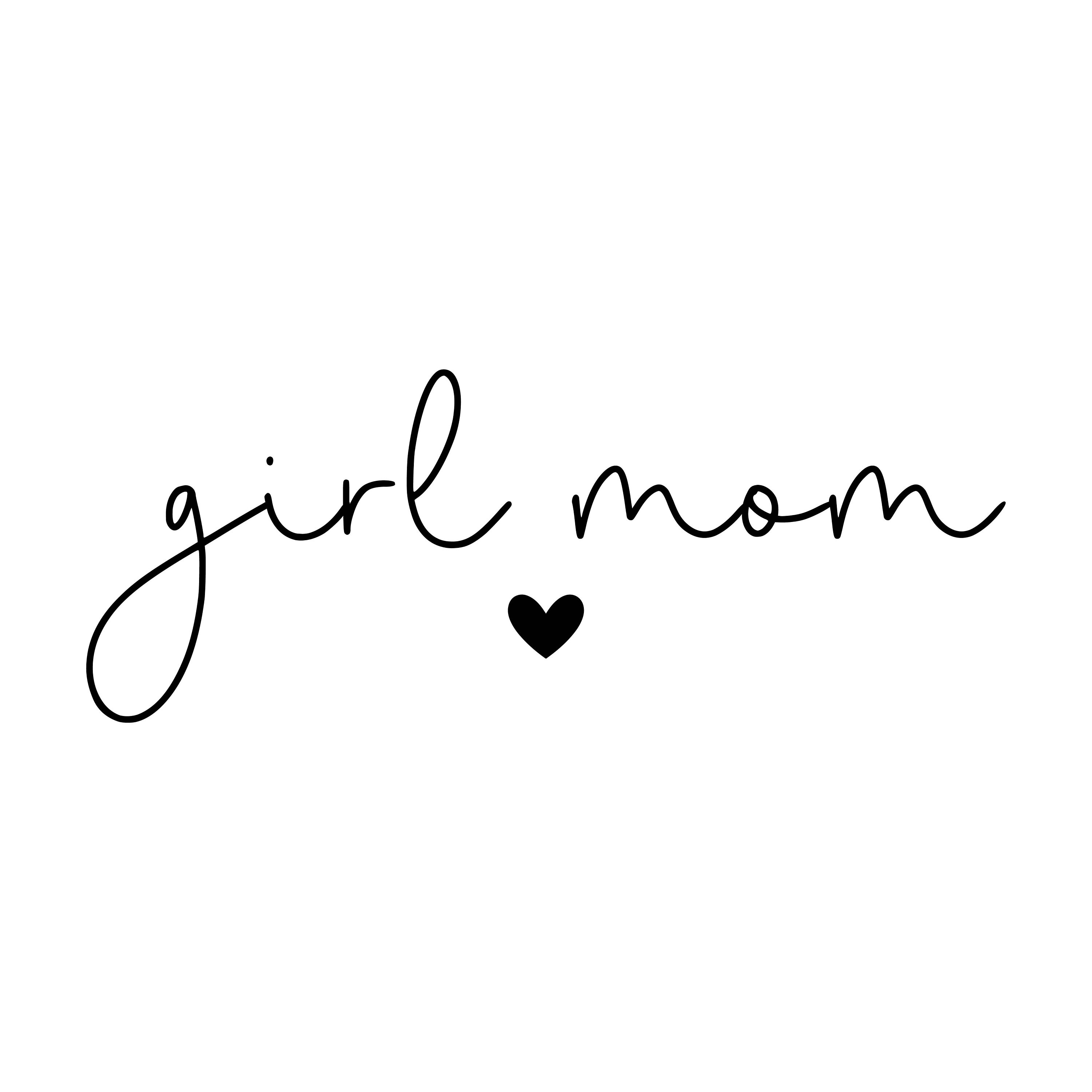 Girl Mom Decal Files cut files for cricut svg png dxf Etsy