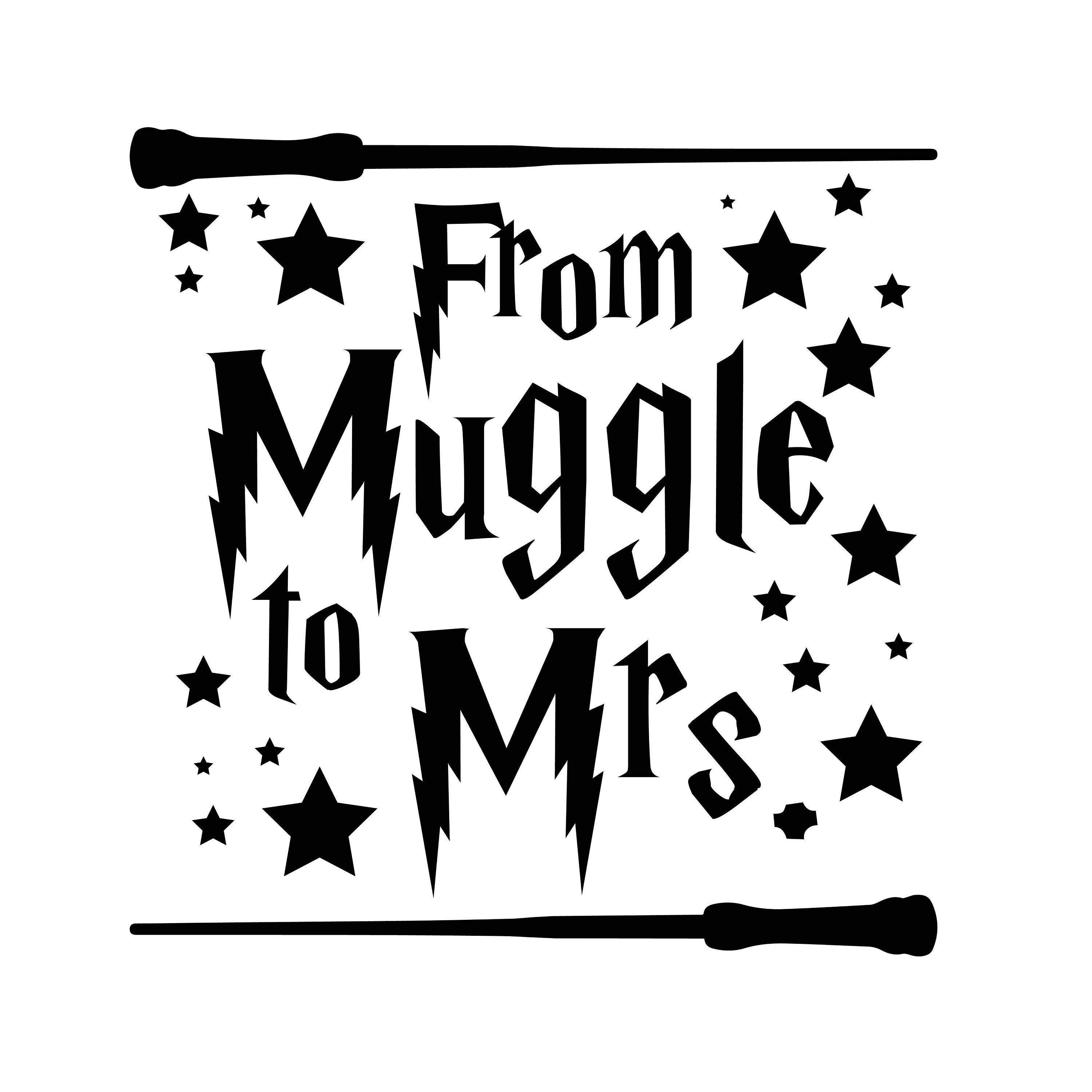 From Muggle to Mrs Decal Files cut files for cricut svg | Etsy