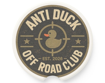 Anti Ente Off Road Club | Speckstein Untersetzer im Auto