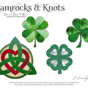 Shamrocks and Knots Stained Glass Patterns