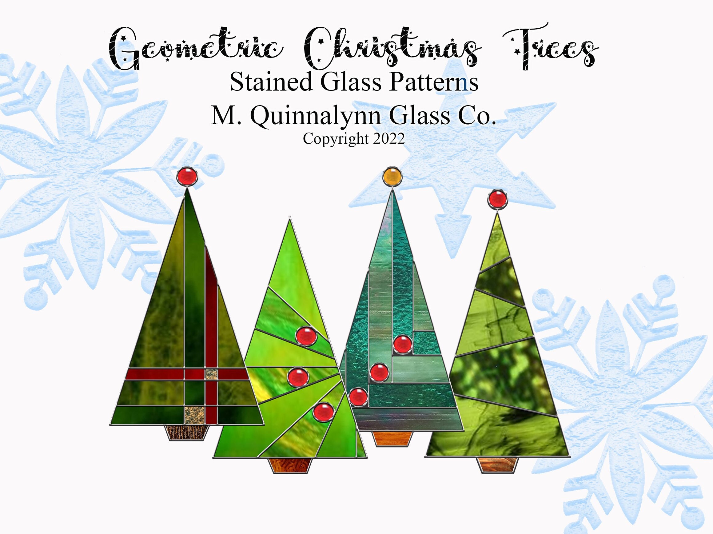 Geometric Christmas Trees Stained Glass Patterns Suncatcher Etsy Uk