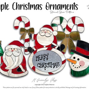 Simple Christmas Ornaments Stained Glass Patterns