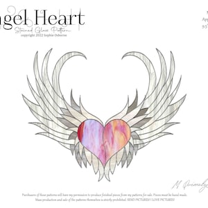 Angel Heart Stained Glass Pattern