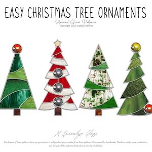 Easy Christmas Tree Ornaments Staine Glass Pattern