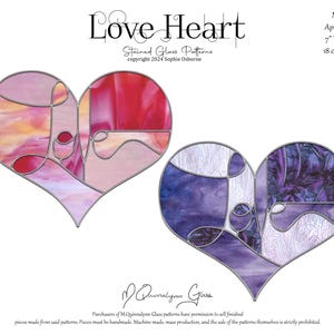 Love Heart Stained Glass Pattern