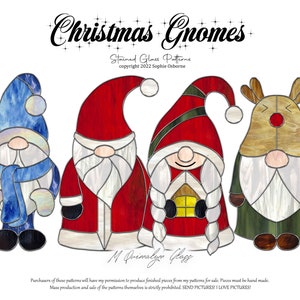 Christmas Gnomes Stained Glass Patterns