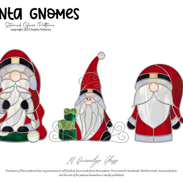 Santa Stained Glass Patterns Etsy