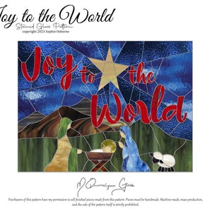 Joy to the World Stained Glass Pattern