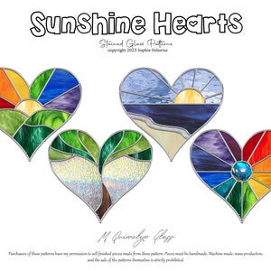 Sunshine Hearts Stained Glass Patterns