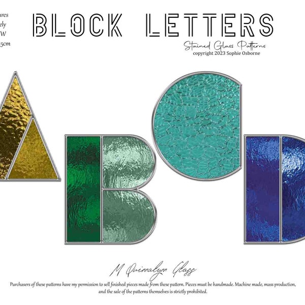 Block Letters Stained Glass Patterns