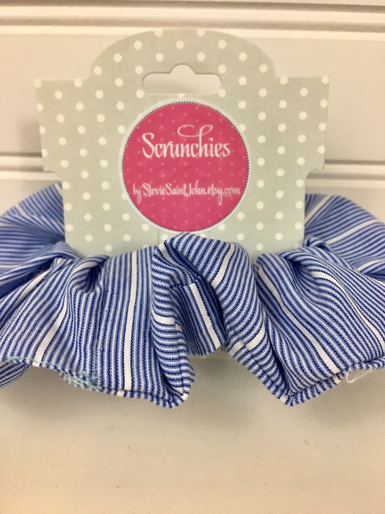 Blue Pinwheel Scrunchie Hair Scrunchie 80/'s 90/'s Retro Scrunchies Handmade Hair Cloud