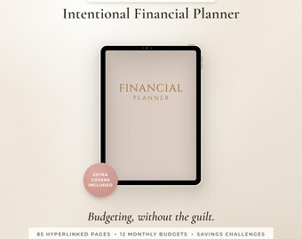 Pianificatore di budget digitale, pianificatore finanziario senza date con collegamenti ipertestuali per GoodNotes, strumento per il risparmio sui debiti e il monitoraggio delle bollette.