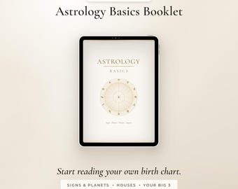 Opuscolo sui fondamenti dell'astrologia, guida per principianti alla lettura del tema natale, download digitale in formato PDF