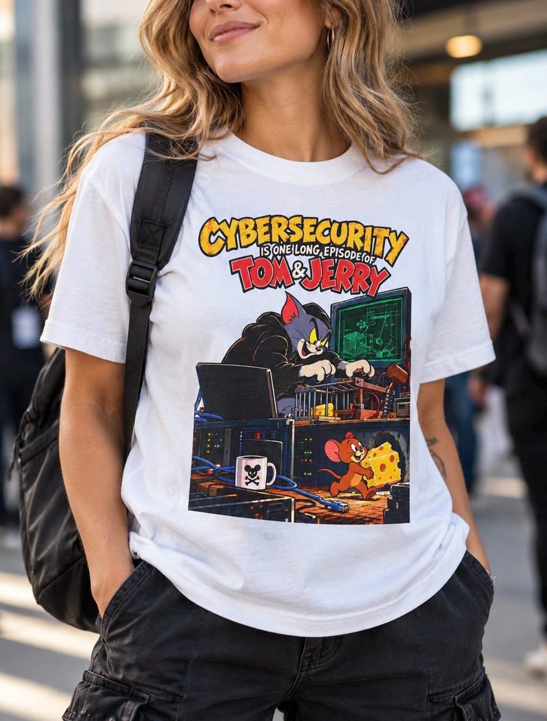 Cybersecurity Tom and Jerry Computer Scene T-shirt - Etsy
