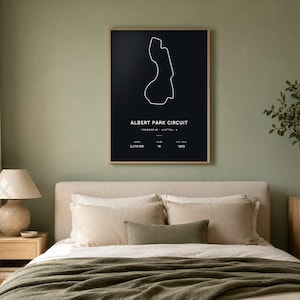 Albert Park Circuit F1 Race Track Poster | Melbourne Australia Map Print (Digital Download)