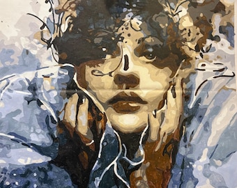 Angelic Gaze Female Paint by Number Canvas