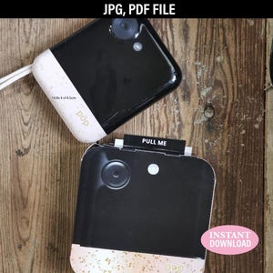 Insta Camera Box | DIY papieren camera | Printbare PDF-sjabloon, vintage camera decoratie | Direct downloaden | Papieren camera