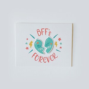 BFF Forever Andenken Aufkleber Grußkarte