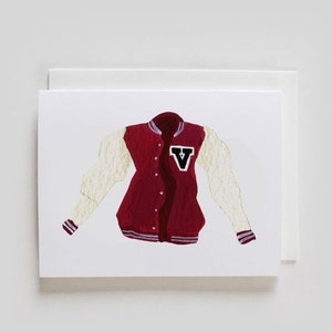 Kurtka Varsity Jacket z kartką okolicznościową i listem