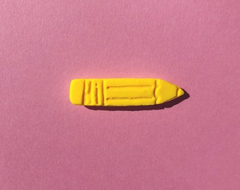 Pencil Pin in No 2 Yellow