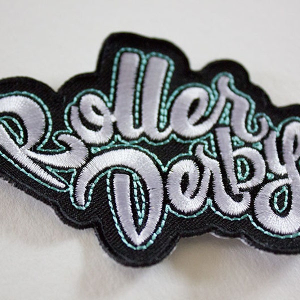 Roller Derby Script Embroidered Patch
