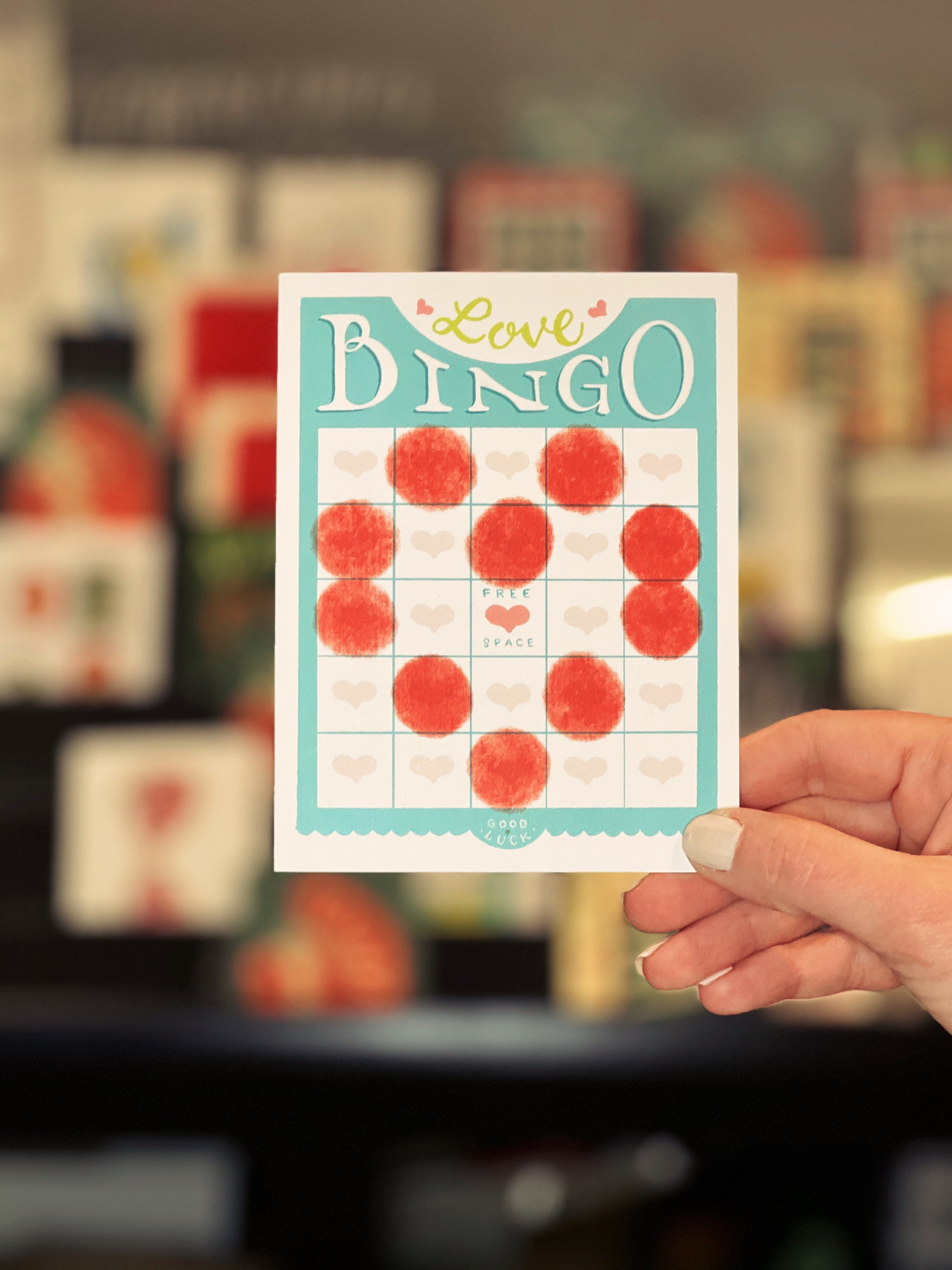 Love BINGO Valentine's Day Card - Etsy