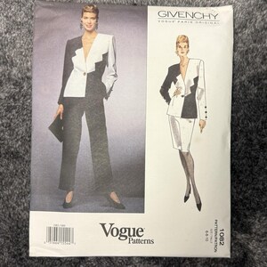 Vogue Paris Original Uncut Pattern 1082 GIVENCHY Jacket /Skirt/ Pants sz 6-8-10