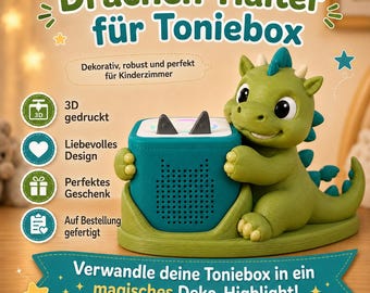 Toniebox Halter Dinosaurier, Dino Toniebox Ständer für Toniebox 1 & 2, Kinderzimmer Deko, 3D Druck Geschenk