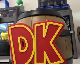 Donkey Kong DK Fass 24cm, Fanart 3D Druck, Gamer Deko, Retro Gaming Barrel, Snack Behälter, Nintendo inspirierte Sammler Deko