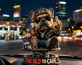 Bulldogge Auto-Verzierung, Bulldogge Dashboard-Dekor, Hund Auto Zubehör, Harz Bulldogge Figur, Nette Fahrzeugdekoration, Hundeliebhaber Geschenk,