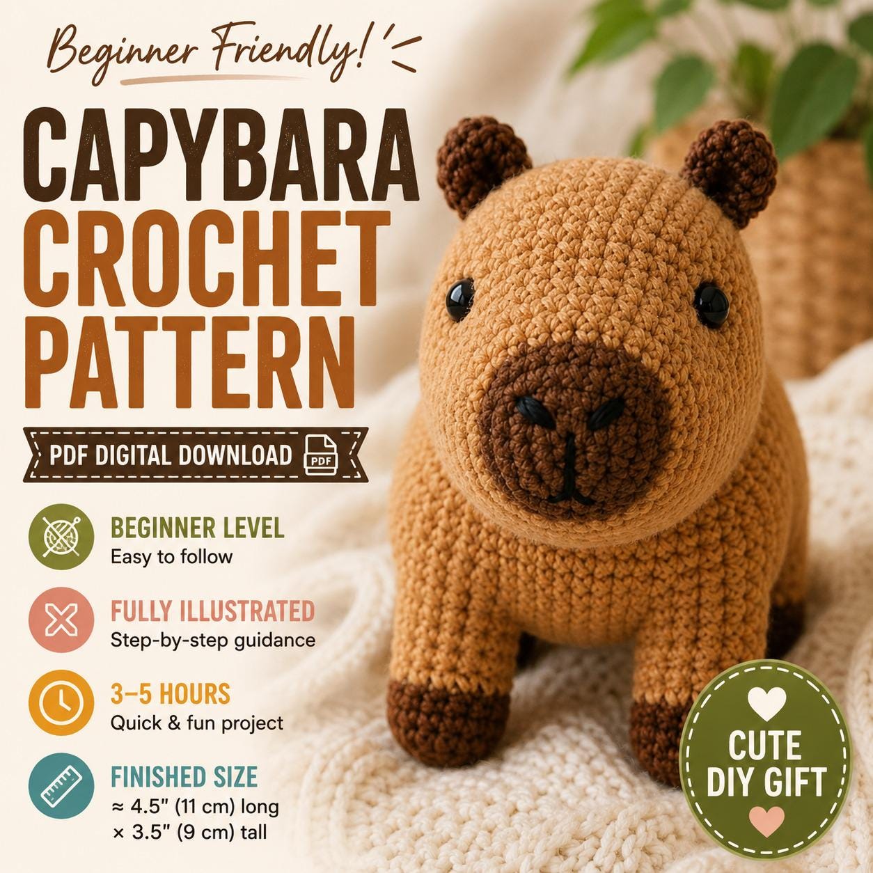カピバラあみぐるみ - Etsy 日本