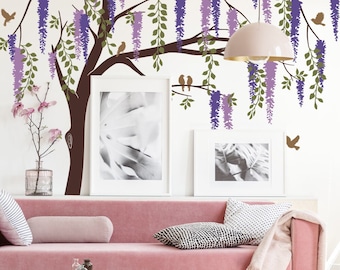 Wisteria Tree Wall Decal - Baby Nursery Wall Sticker