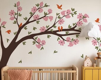 Cherry Blossom Tree Wall Decal: Nursery & Kids Room Decor