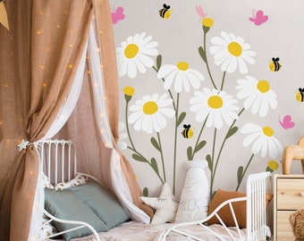 Giant Daisies Wall Decal - Nursery Decor