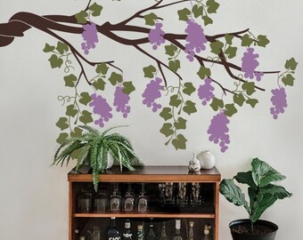 Grape Tree Wall Decal For Kids Room Gift Wall Sticker For Baby Nursury And Home Wall Docor