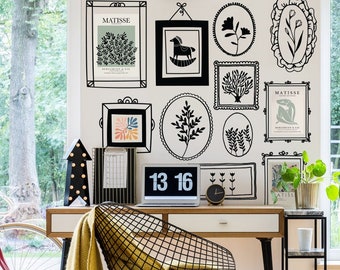 Frames Wall Decal: Art Print & Photo Frames Sticker Set