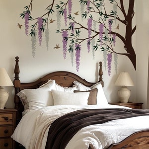 Blooming Flower Tree Branch Wall Decal: Nursery & Bedroom Decor