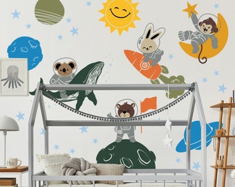 Space Animals Wall Decal