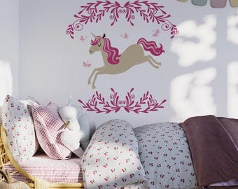 Unicorn Wall Decals: Nursery & Kids Room Decor