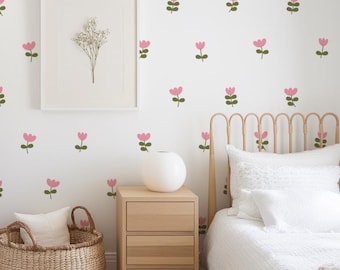 Wildflower Wall Decals: Boho Nursery & Kids Room Decor