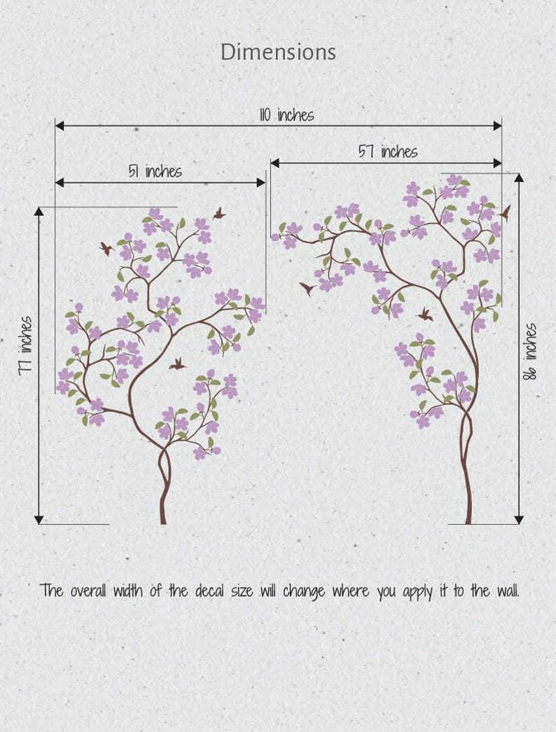 Flower Tree Wall Decal, Nursery & Kids Room Decor - Etsy
