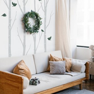 Birds and Birch Trees Wall Decal - Nursery Decor