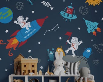 Outer Space Wall Decal: Astronauts, Spaceships, Planets, and More