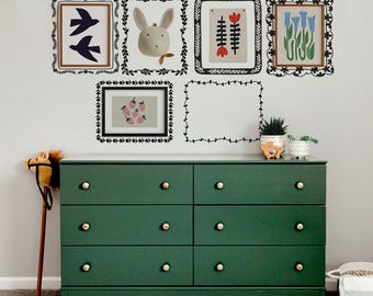 12x16 Frame Wall Decal Stickers: Nursery & Home Decor