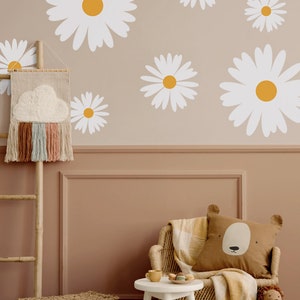 Removable Daisy Wall Decals – Decal Vinyl Floral Stickers for Boho ...