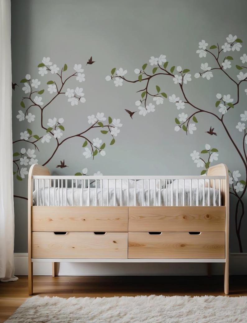 Flower Tree Wall Decal, Nursery & Kids Room Decor - Etsy
