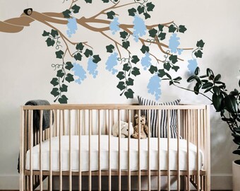 Grape Tree Wall Decal For Kids Room Gift Wall Sticker For Baby Nursury And Home Wall Docor