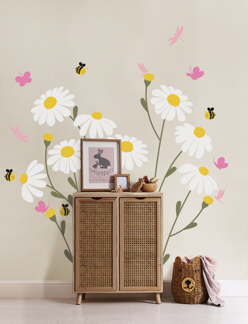 Giant Daisies Wall Decal - Nursery Decor - Etsy
