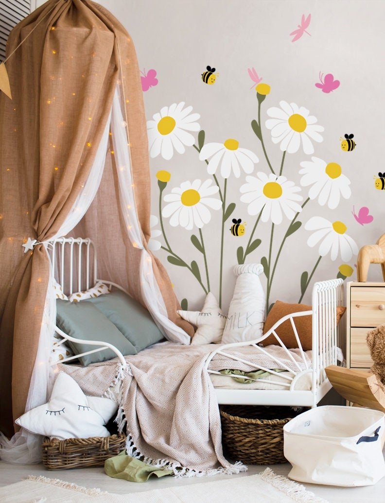 Giant Daisies Wall Decal - Nursery Decor - Etsy