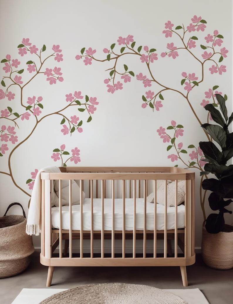 Flower Tree Wall Decal, Nursery & Kids Room Decor - Etsy